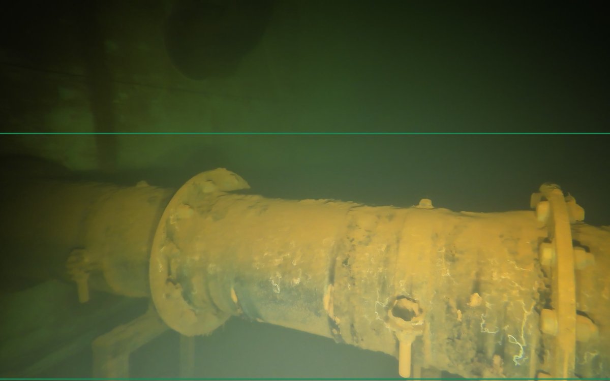 Stahltank mit Inliner · 7 Jahre, Ostwestfalen: Unterwasseraufnahme aus unserer Inspektion